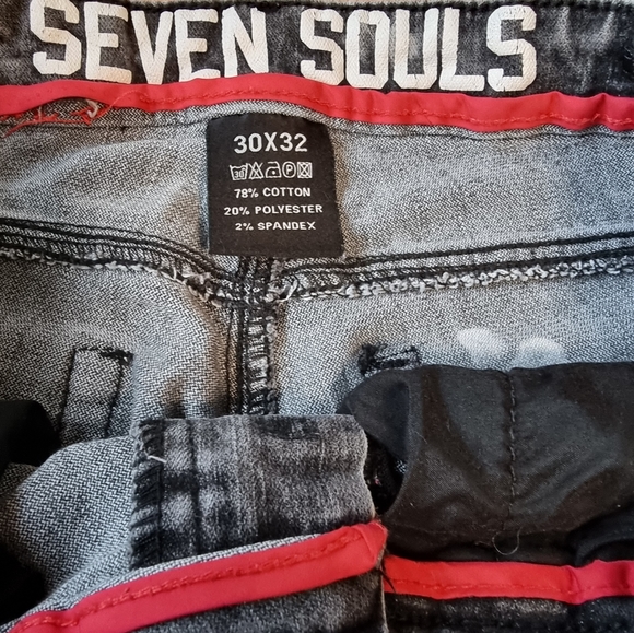 Seven Souls Distressed Men's Jeans - Picture 5 of 6